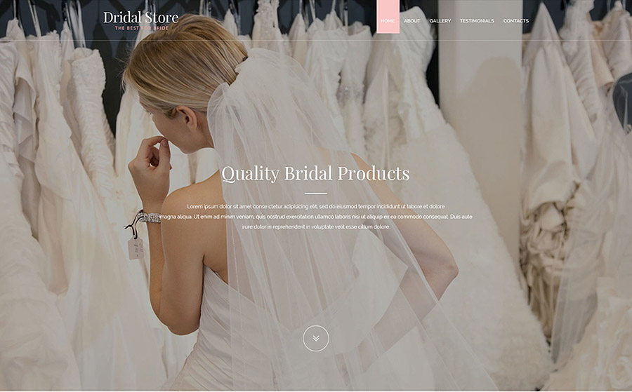Bridal Shop Web Template 