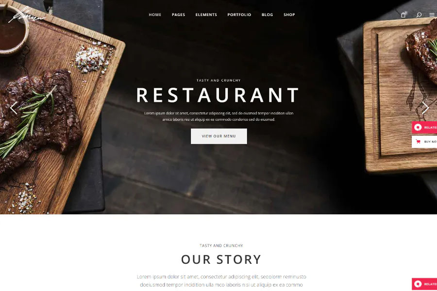 savory-restaurant website theme