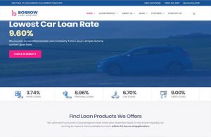 Borrow - Loan Company Responsive WordPress Theme
