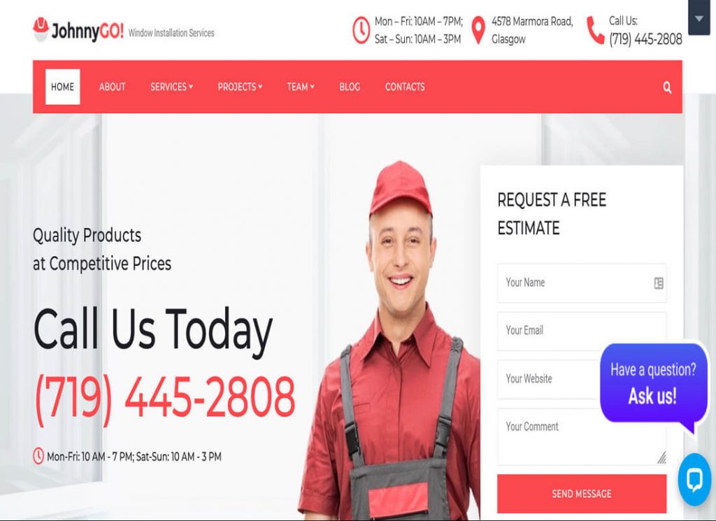 JohnnyGo - Multipurpose Home Services WordPress Theme