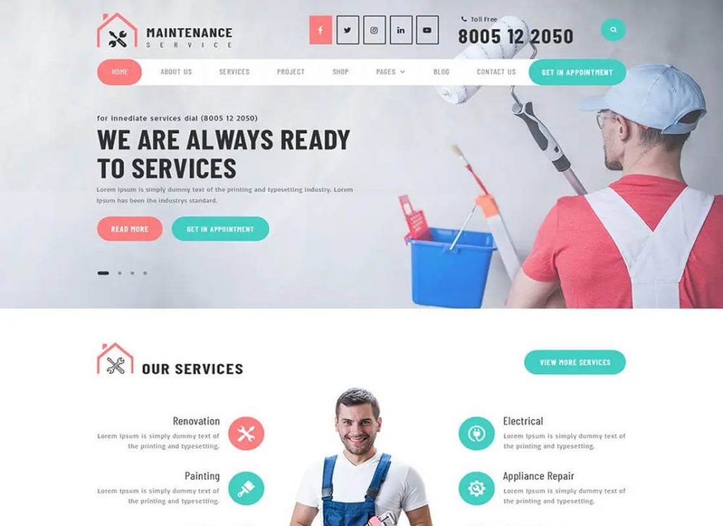 WordPress Maintenance Service Theme