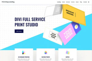 Divi - popular print shop WordPress theme