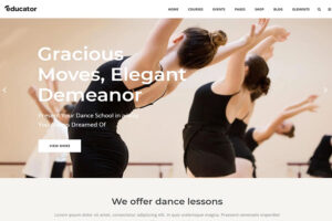 Educator wordpress dance studio theme