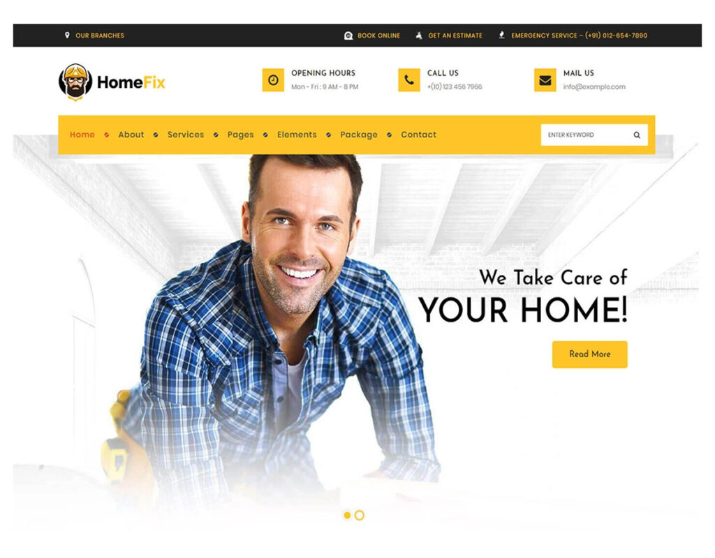 HomeFix - home maintenance service theme