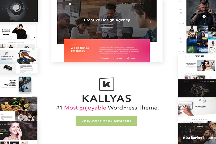 Kallyas best creative wordpress themes