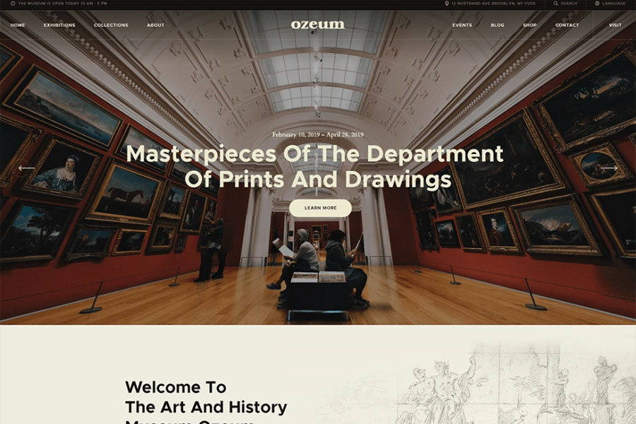 Ozeum - Art Gallery and Museum WordPress Theme