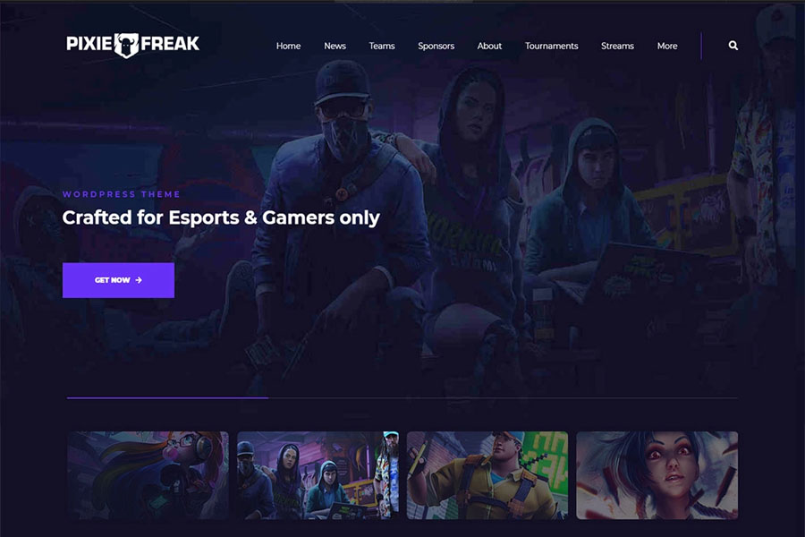 PixieFreak WordPress Live Streaming Theme