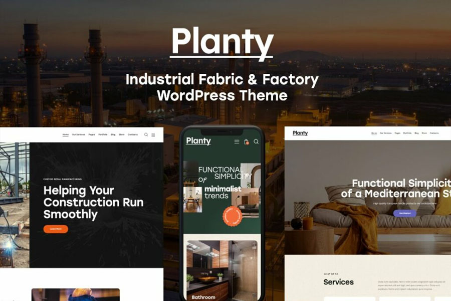 Planty - Industrial Fabric & Factory WordPress Theme