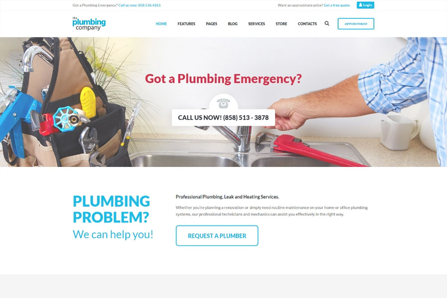 Plumbing | Repair, Building & Construction Elementor WordPress Theme