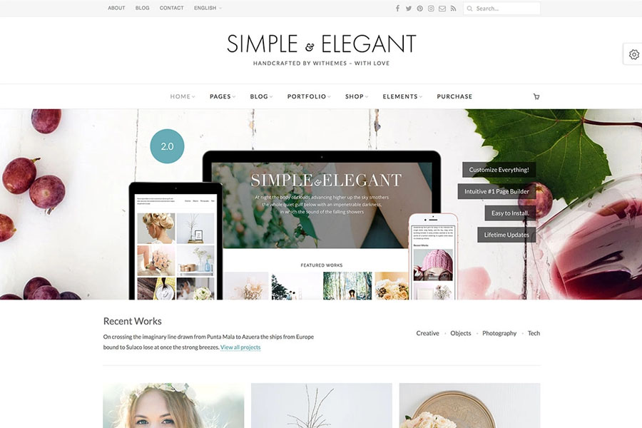 Simple & Elegant best creative wordpress themes