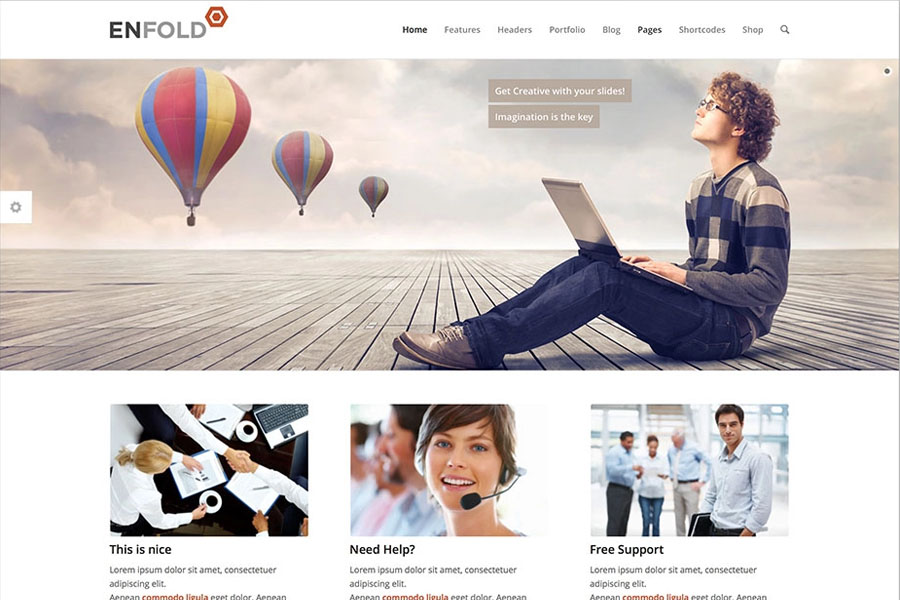 enfold - drag and drop wordpress theme