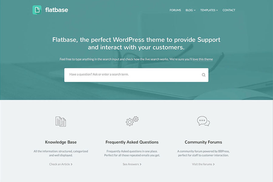 flatbase simple knowledge base theme