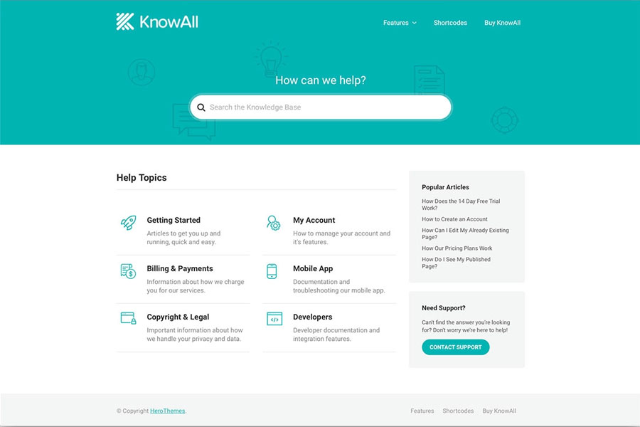 knowall knowledge base WordPress theme