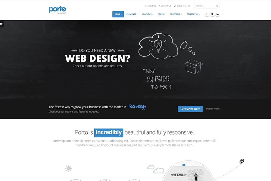 porto interactive website template