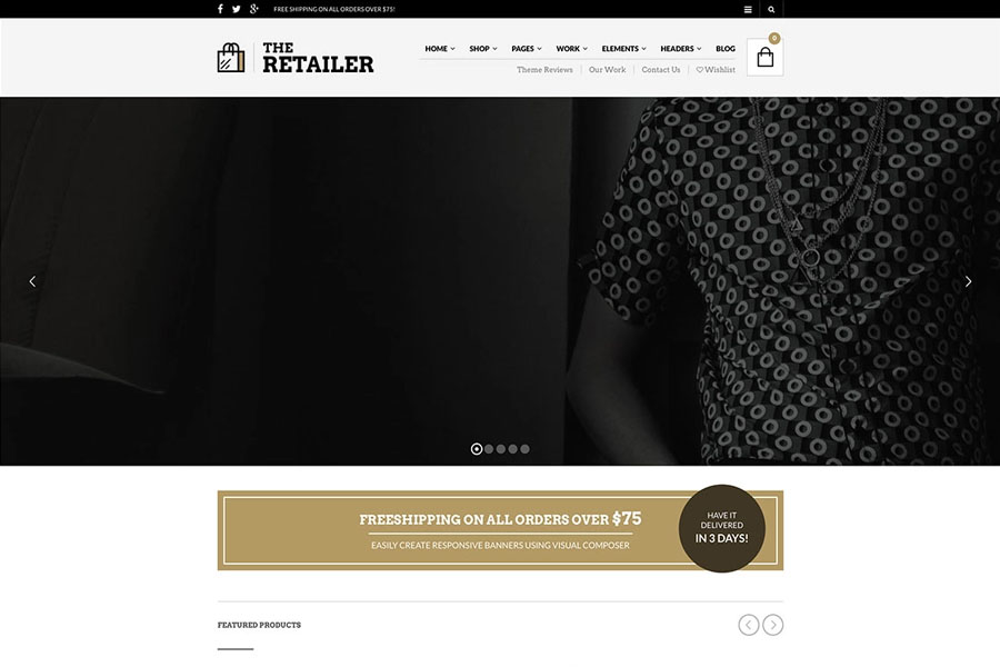the retailer creative woocommerce template
