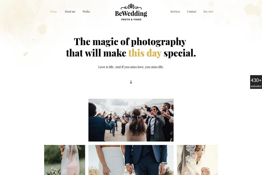 BeTheme - wedding photography WordPress theme