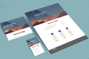 Beautiful Perspective Website Mockup Freebie