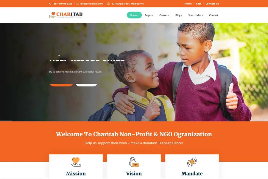 Charitab - Responsive ngo html website template