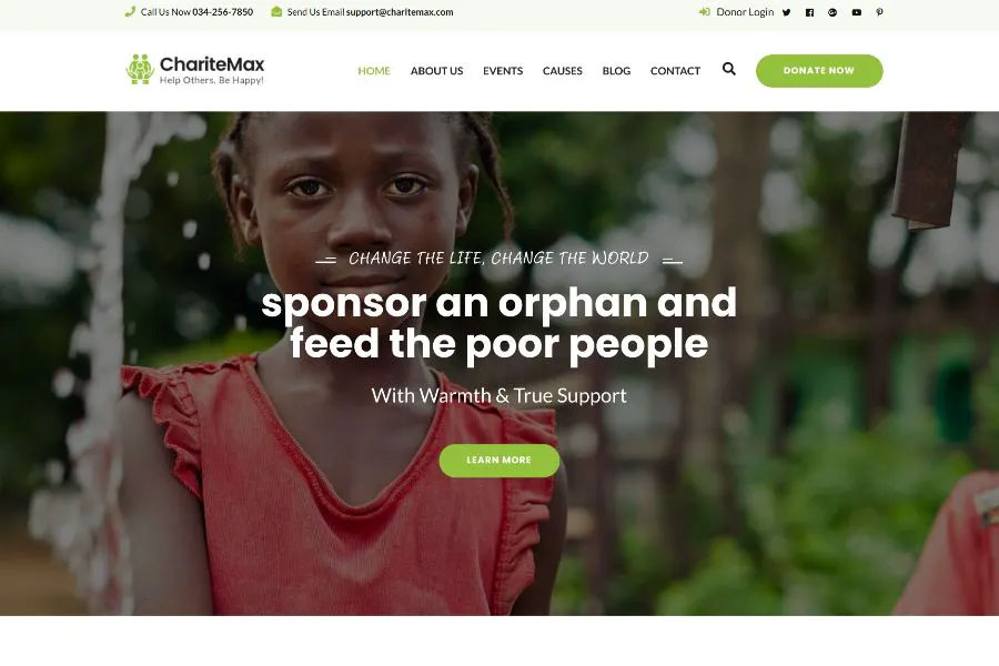 Charitemax - non profit orgazition website theme