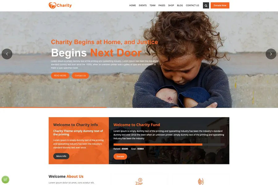 Charity - Crowdfunding website template