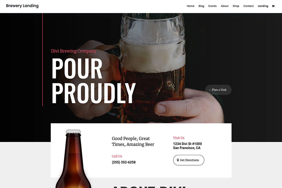 Divi brewery WordPress themes