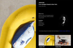 Free Simple Website Portfolio Mockup in PSD