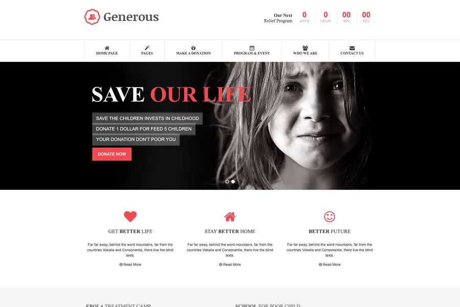 Generous - Ngo donate website template