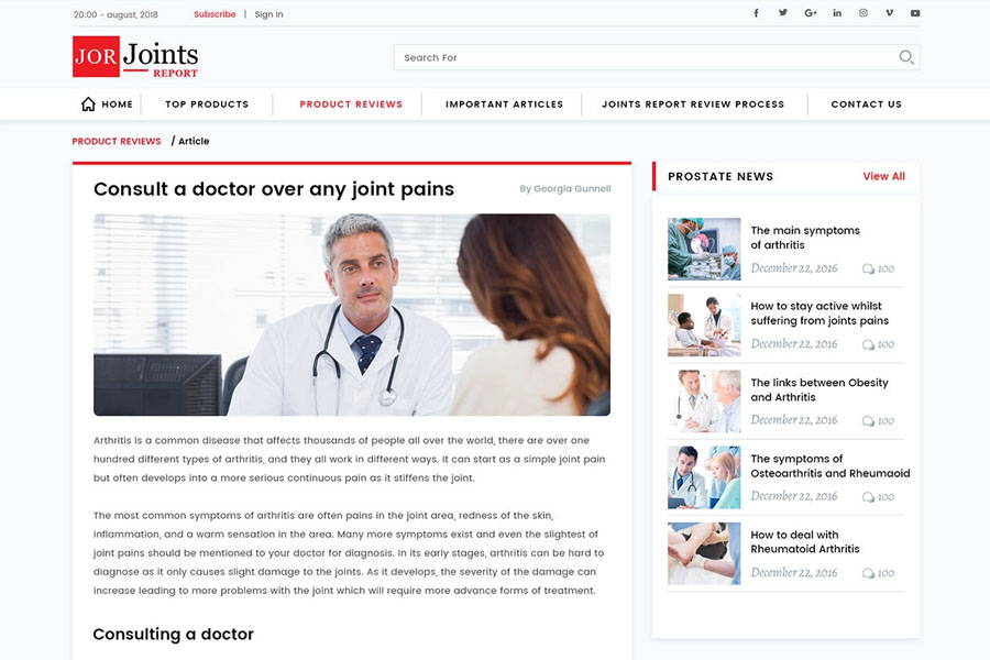 Medical Website Design PSD Mockup for Free