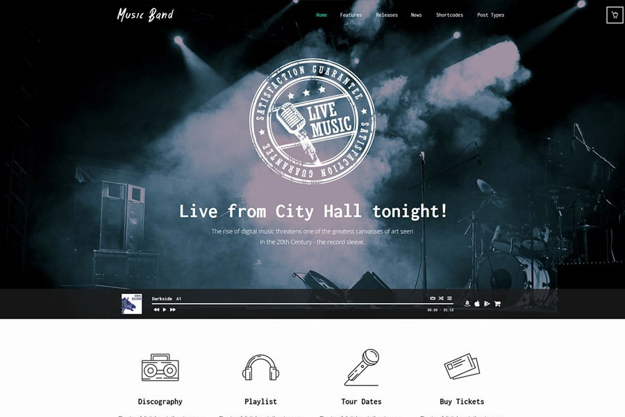 Music Band Live Event and Music Club WordPress Theme