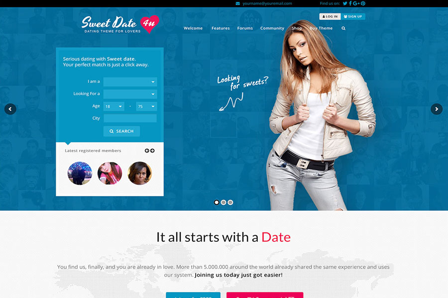 Sweet Date - WordPress dating theme