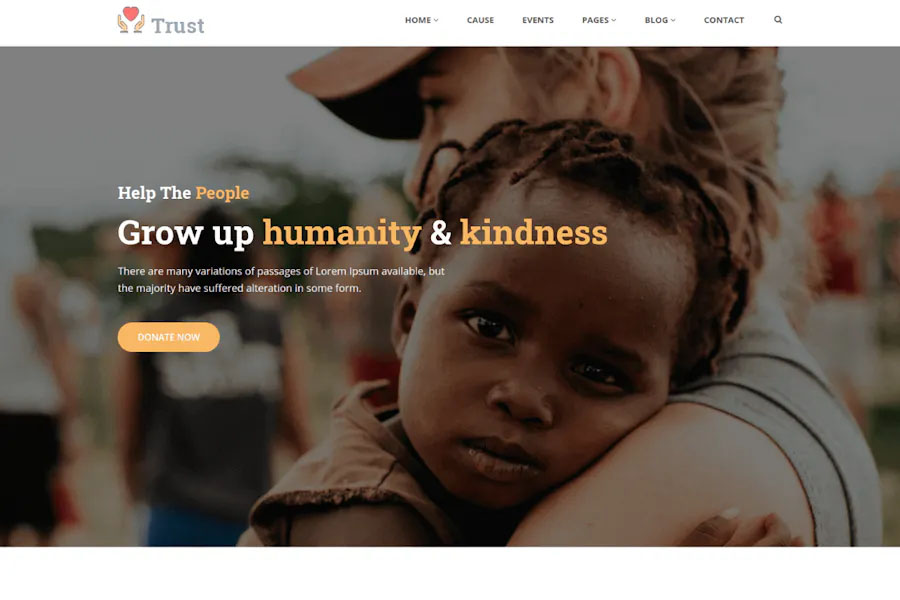 Trust - Child Care & Orphan NGO Website Template