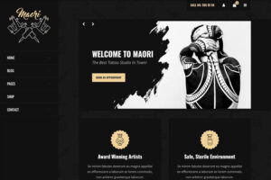 maori tattoo salon wordpress theme