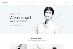 minimau react website template