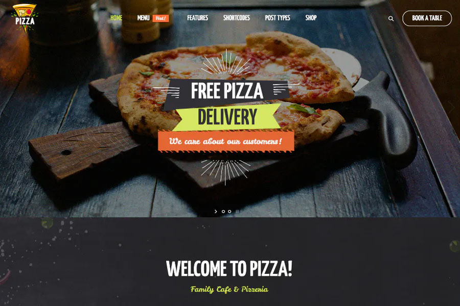 pizza restaurant website theme