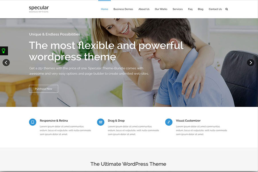 specular flexible consulting wordpress theme