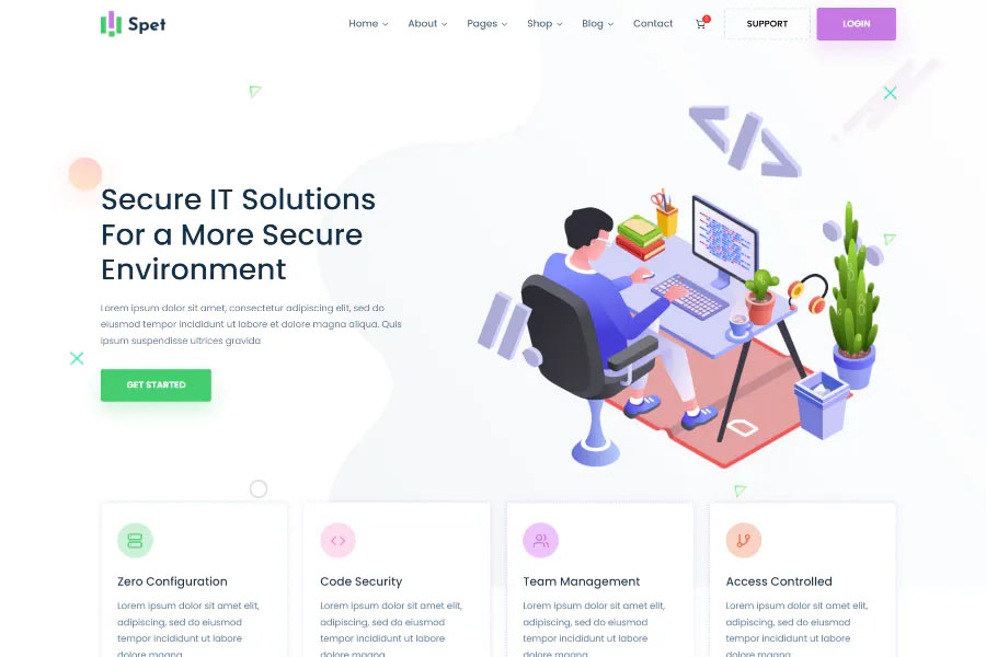 spet Gatsby IT Business Company Template
