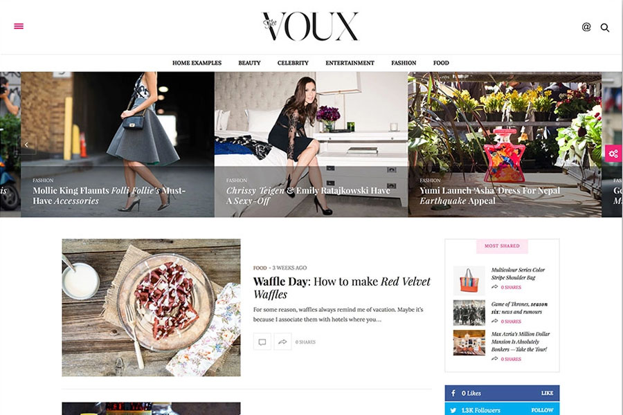 the voux - fashion blogging theme
