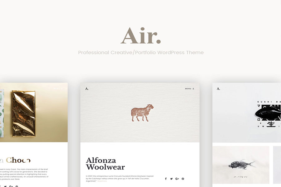 Air Best Minimalist WordPress Themes