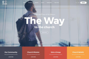 My Religion unique flat design religion theme