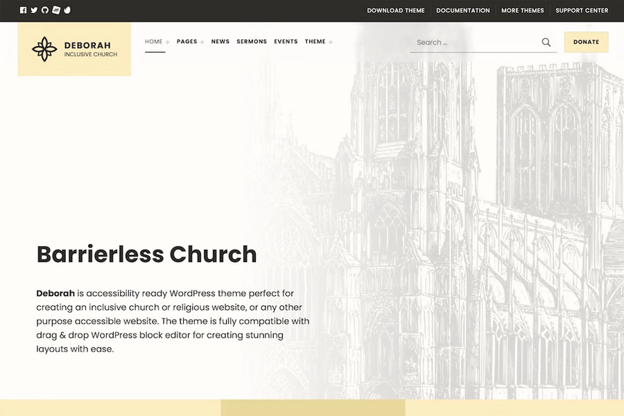 deborah church wordpress theme