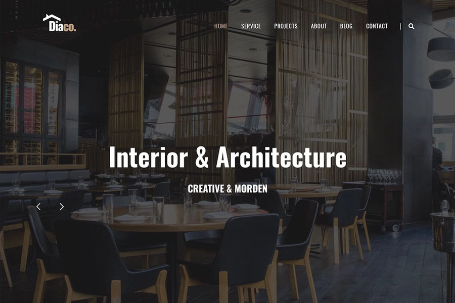 diaco interior design website template