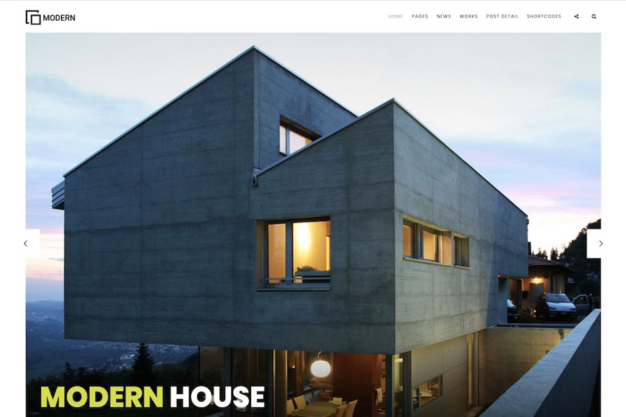 modern interior design website template