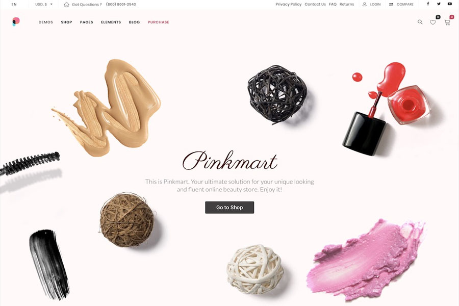pinkmart ecommerce wordpress theme