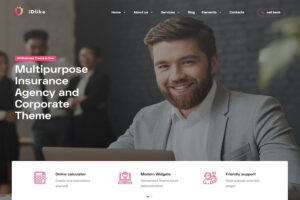 idlike insurance wordpress theme