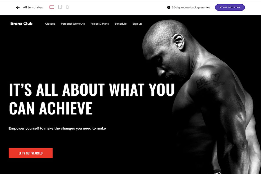 bronx gym website design