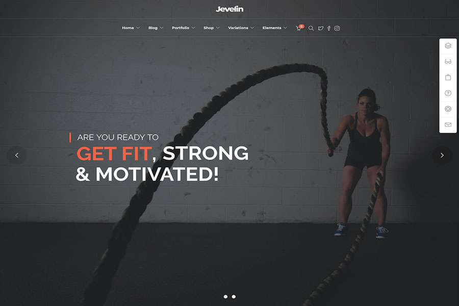 gym website design