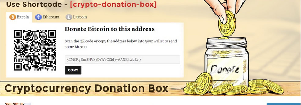 Cryptocurrency Donation Box