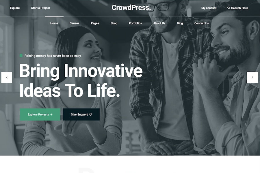 crowdpress crowdfunding wordpress theme