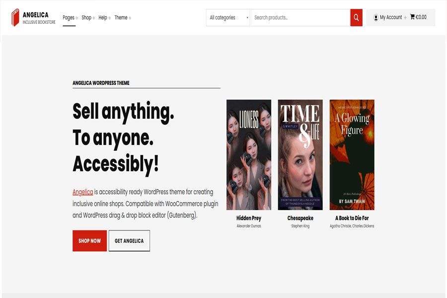 angelica accessible wordpress theme