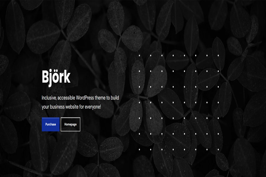 bjork accessible wordpress theme